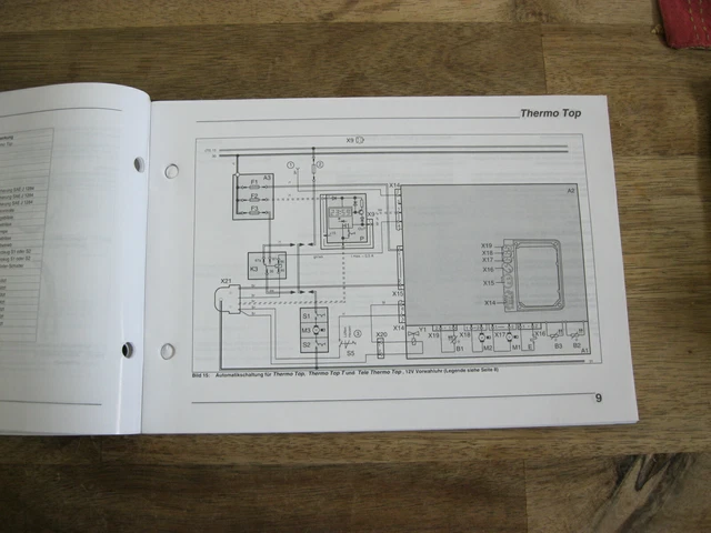 EINBAUANLEITUNG EINBAUANWEISUNG SCHALTPLAN Webasto Thermo Top BW50 DW50
