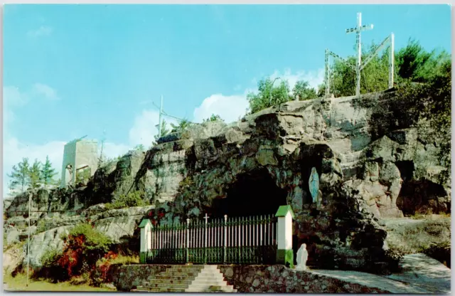 Ville Marie Quebec Canada La Grotte Notre Dame Du Passant Vintage Postcard