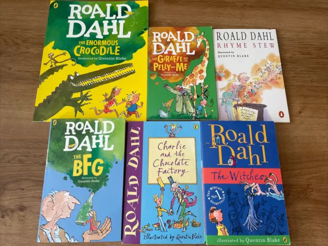 Roald Dahl Book Bundle Collection X 6 Books Inc BFG, The Witches, Charlie & The