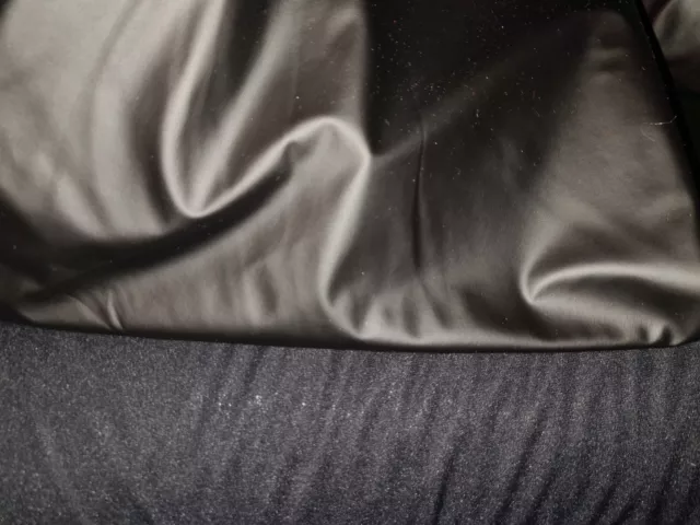 tissu  enduit  skai simili cuir mat noir au metre
