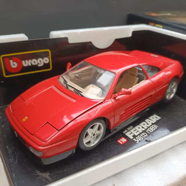 Ferrari 348 TS Rouge 1/18 Maisto – Miniature Cabriolet Avec Défauts, Pièce De Collection