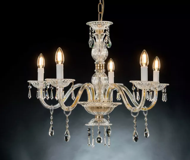 Lámpara de Araña Clásico de Cristal A 5 Luces Design Swarovski Miki