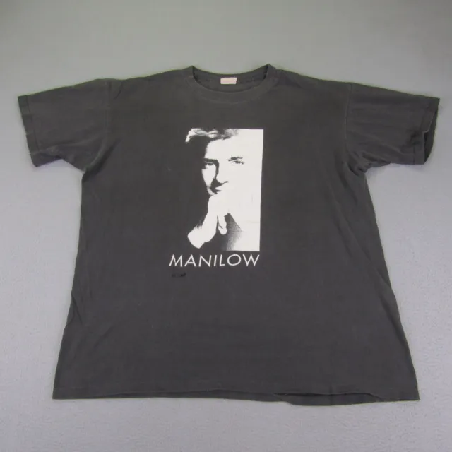Vintage Barry Manilow Shirt Mens XL Black Tour Of The World Single Stitch 90s ^