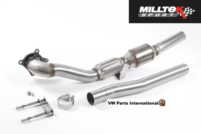 Audi S3 8P 2.0T Quattro Milltek Sport 3" Cast Large Bore Downpipe & 200 Cell Cat