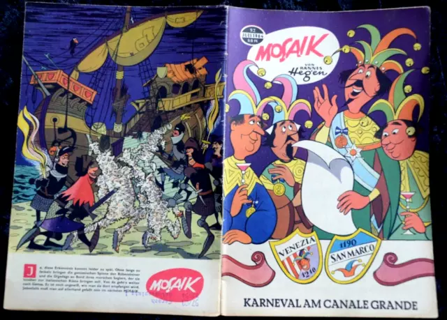 Original Mosaic Hannes Hegen No. 92 Carnival At Canale Grande Venezia GDR 1964