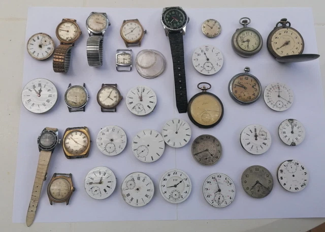 Lot de 5 mouvements de montres de poche à reviser (Gebraucht) in la