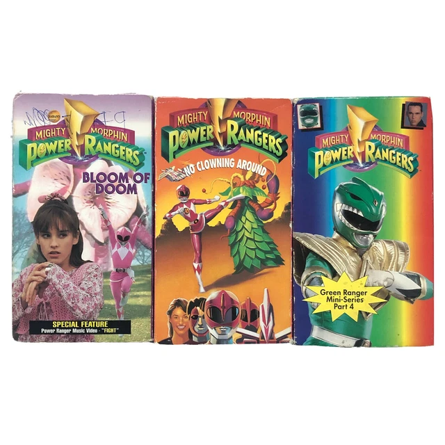 Power Rangers Bloom MIGHTY MORPHIN POWER Rangers VHS Bloom Doom Green With Evil No Clowning ...