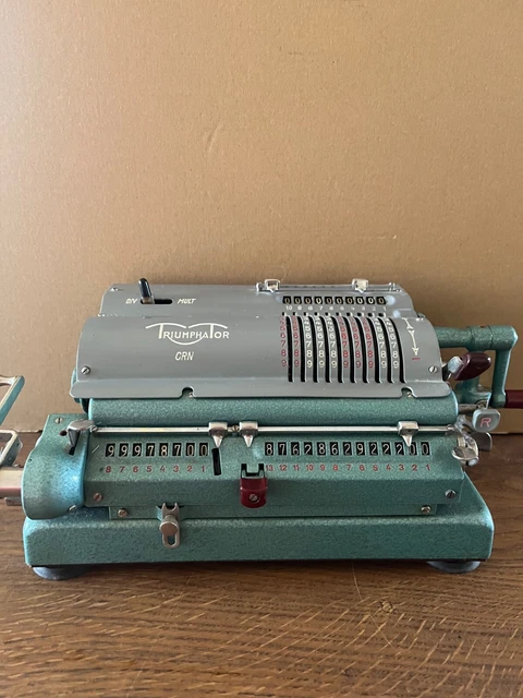 DDR RECHENSCHIEBER MECHANISCH Triumphator Rechenmaschine 50er Jahre ...