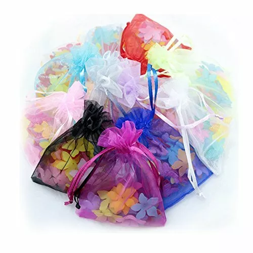 G2PLUS 100PCS Sacs Organza,Sachets Pochettes Cadeau en Organza Sac à bijoux,Sach 3