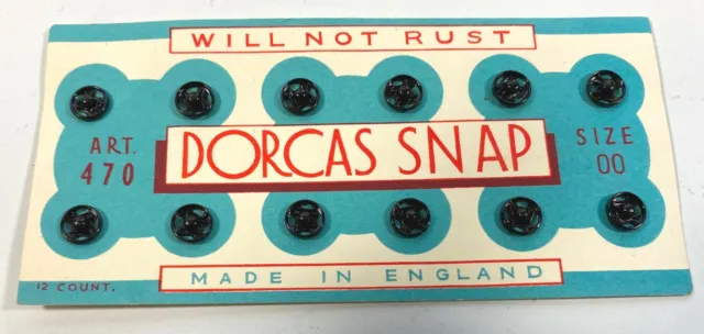 Brotes de arte vintage Dorcas 12 unidades. 470 talla 00 hecho en Inglaterra no se oxidará