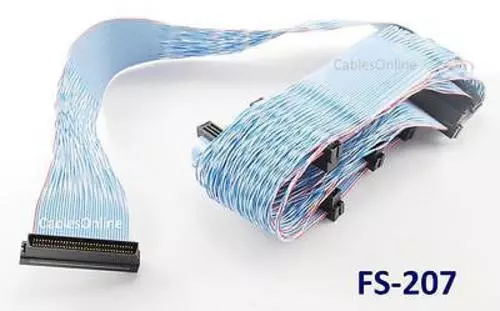 67" Ultra-2 SCSI Twist-N-Flat 68-pin LVD 7-Drive Internal Ribbon Cable,  FS-207