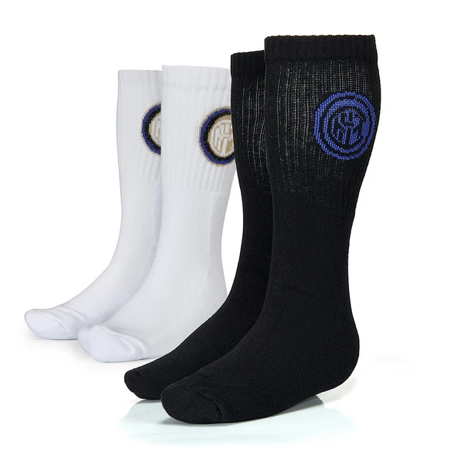 Calze Tennis Uomo In Spugna 2 Paia - 1 Bianco 1 Nero F.C. Internazionale PS 2095