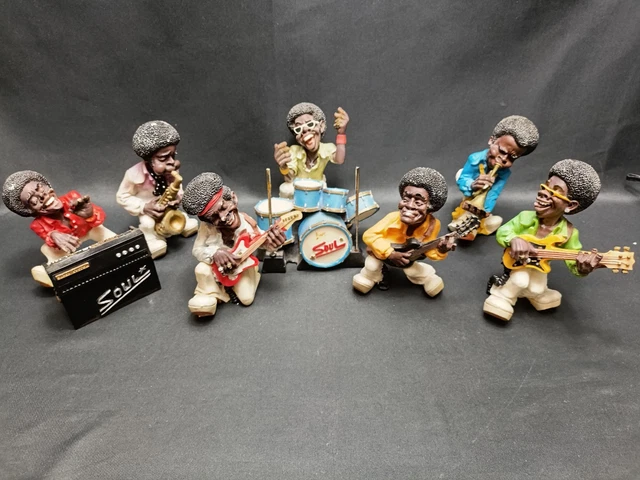 VINTAGE SHUDEHILL SOUL Rock Band Set of 7 Jazz Musicians Figurines ...