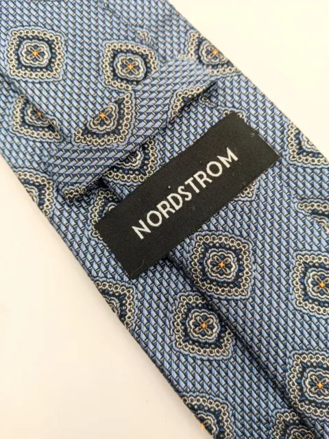 🇺🇸 Nordstrom Silk Tie 57x3.25 Blue Geometric