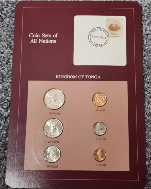 Tonga 6 Coins lot Coin sets of all Nations with card