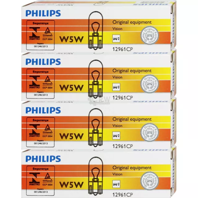 4x Philips Vision Kit 10x W5W Ampoule