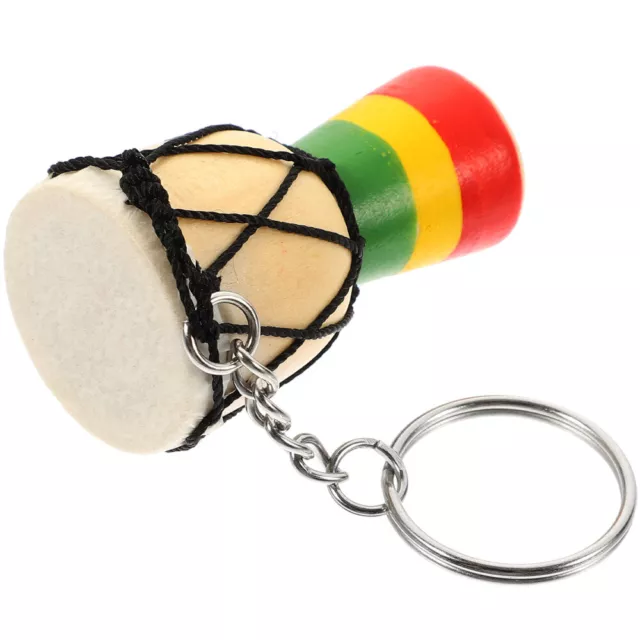 African Drum Keychain Pendant Mini Home Music Accessory-SB