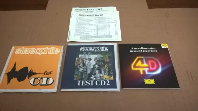 Stereophile Test CD 1 & 2 Plus 4D Audio Recording (None Were Ever Played)