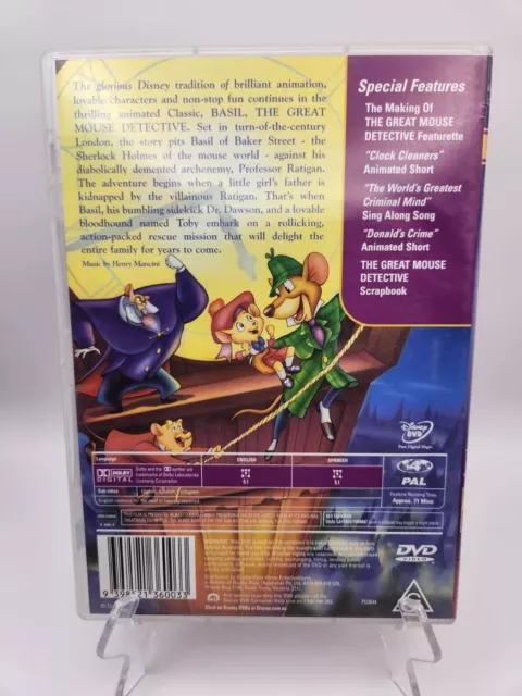 Basil - The Great Mouse Detective (DVD, 1986) Free Shipping 2