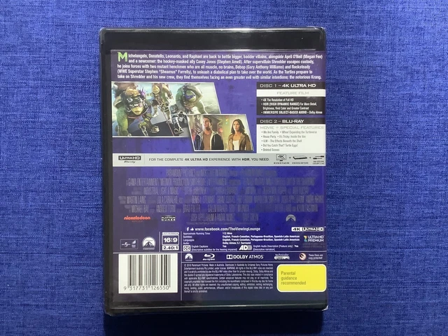TEENAGE MUTANT NINJA Turtles Out of the Shadows Blu ray 4K UHD) New TEENAGE MUTANT NINJA Turtles Out of the Shadows Blu ray 4K UHD) New