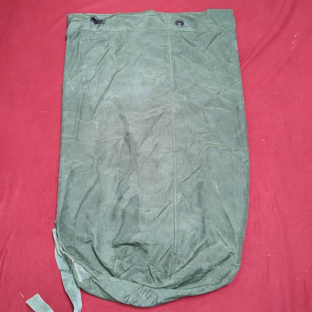 US Military Issue Locking Top Load Nylon Carrying Seabag w Straps Duffle (dfl22)