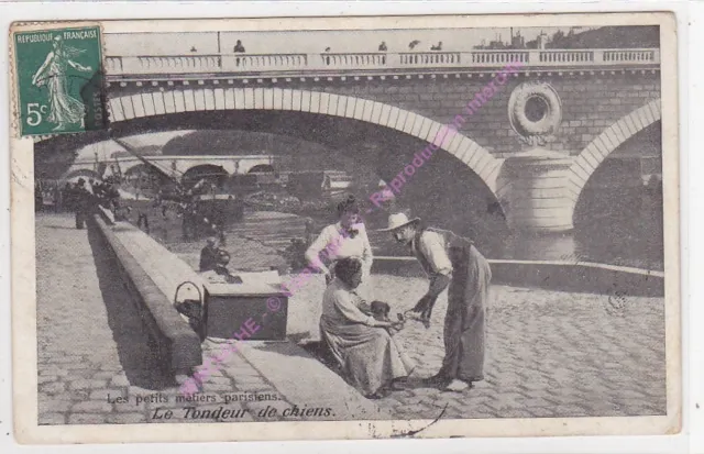 CPA Paris Metier Shearer Dogs Wharf Bridge Of Paris Animation ca1907