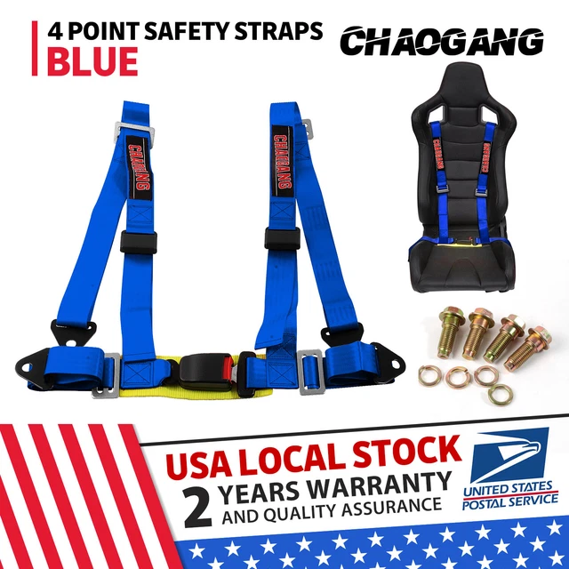 Chaogang Universal Blue 4 Point Camlock Quick Release Racing Seat Belt Harness Chaogang Universal Blue 4 Point Camlock Quick Release Racing Seat Belt Harness