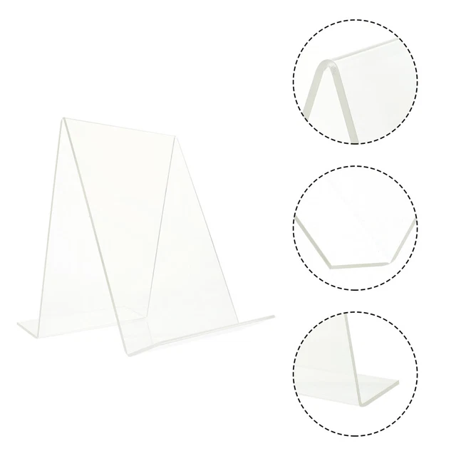 Espositori In Acrilico Trasparente - Set Di 6 Cavalletti Per Piatti, Cornici O Libri - Foto 8