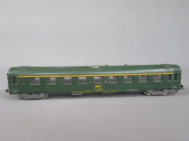 Wagon SNCF Type Y UIC Couchettes - Jouef HO Réf. 5293 - Vert - Modèle De Collection Vintage - Occasion