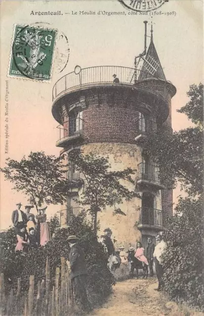 CPA 95 ARGENTEUIL LE MOULIN D'ORGEMONT SOUTH COAST (animated CPA
