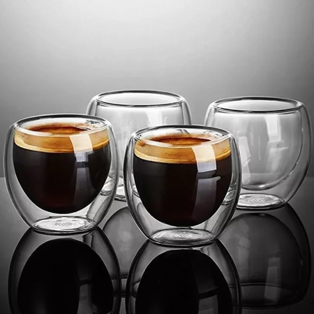 Heat-resistant Double Wall Shot Wine Beer Glass Espresso Coffee Cup Tea Set 'AW