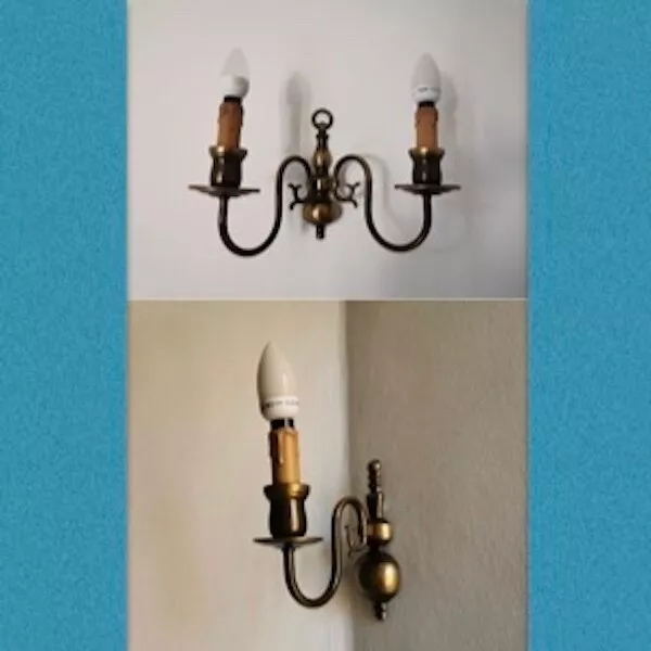 Beleuchtung | WANDLEUCHTE | 2x Wandlampe Messing 2 armig und 1 armig