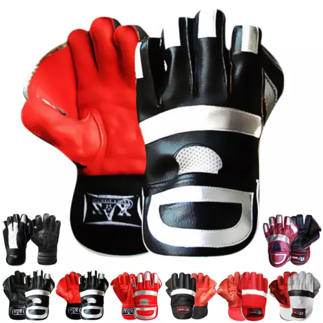 Cricket Wicket Keeper Gloves Leather Wicket Keeping Gloves BOYS, YOUTH, MENS