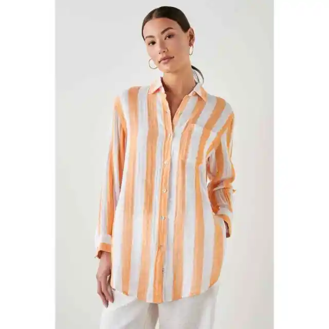 Rails Jaylin Button Down Shirt in Ortona Stripe S