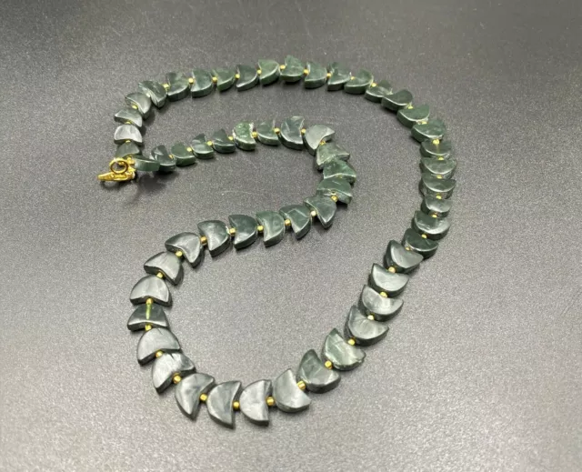 old antique Pyu period  green jade beads 11