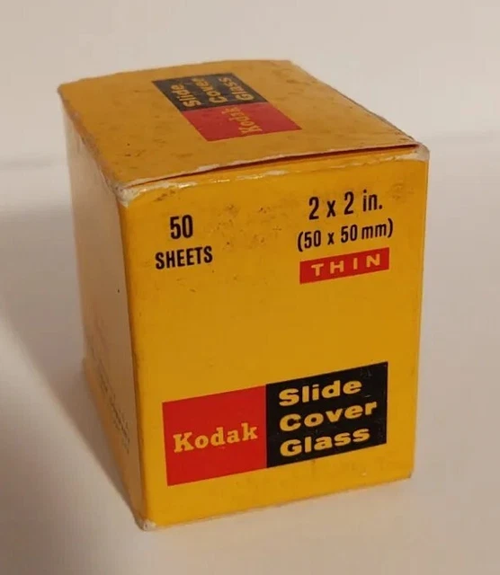 Partial Box Vintage Kodak Slide Cover Glass 36 Sheets/Pieces