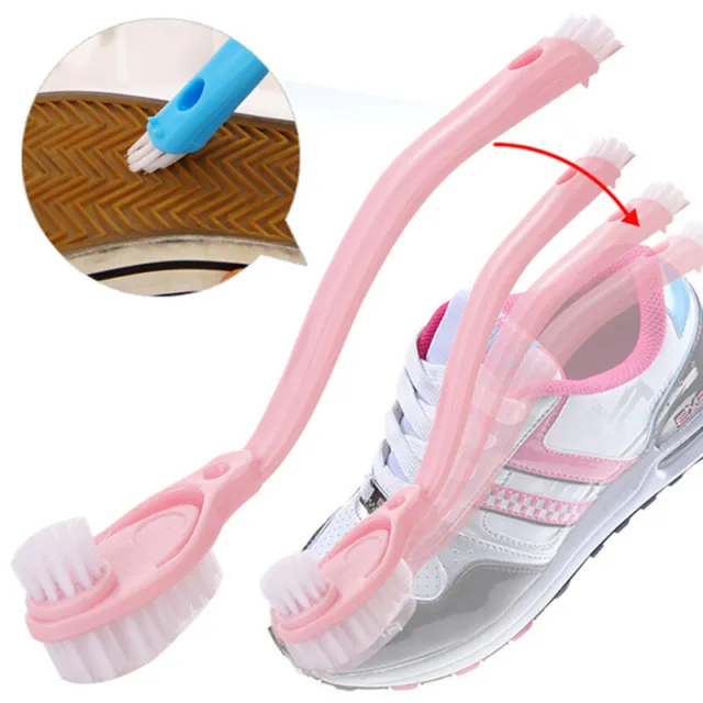Double Long Handle Shoe Cleaner Brushes Washing Toilet Lavabo Pot Dishes-wf