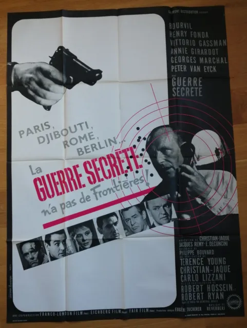 GUERRE SECRETE bourvil affiche cinema originale 160x120 cm A '65