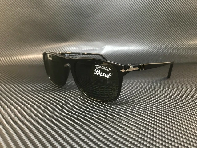PERSOL PO3059S 95 31 Black Green Square Rectangle Men's Sunglasses 54 mm