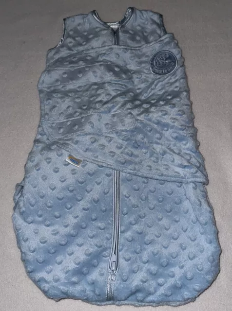 Saco de dormir para bebé Halo pañal azul minky puntos de felpa recién nacido