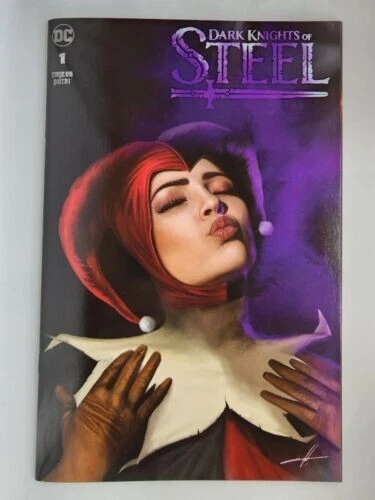 DARK KNIGHTS OF STEEL #1 - Carla Cohen Trade variant cover - Harley Quinn 