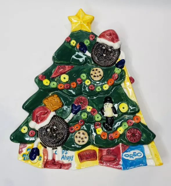 The Nabisco Classics Collection ceramic decorative Christmas tree plate