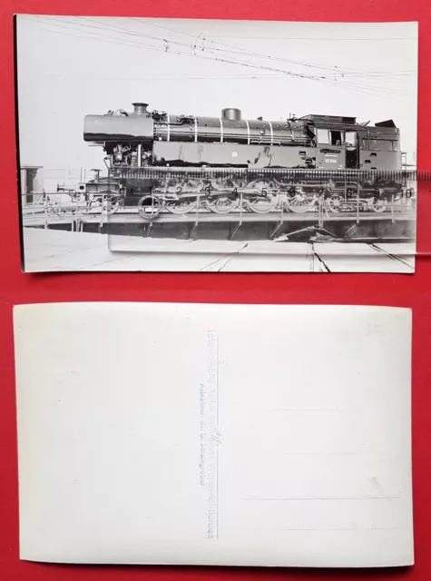 Eisenbahn Foto AK von Bellingrodt DB Dampflok BR 65 004 auf Drehkreuz    ( 24672