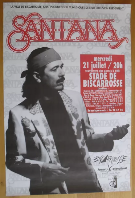 SANTANA original french concert poster '93