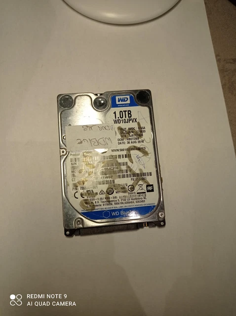 WD10JPVX-22JC3T0, DCM: EHMTJHB, JUN 2015, Western Digital 1Tb 2.5 Sata