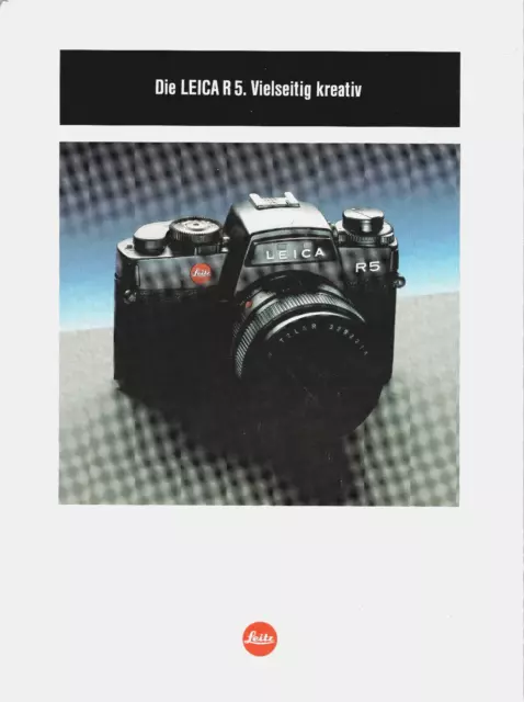 Broschüre Prospekt Katalog LEITZ Leica R5  vermutlich 1987 32 Seiten