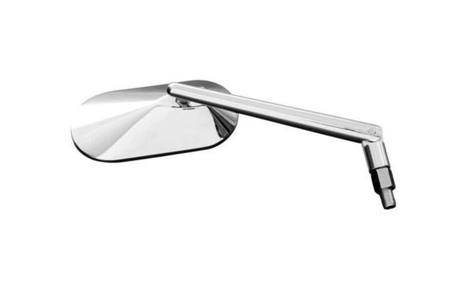 Agila Rétroviseurs Ovales pour Harley-Davidson, Montage Ajustable - Chrome
