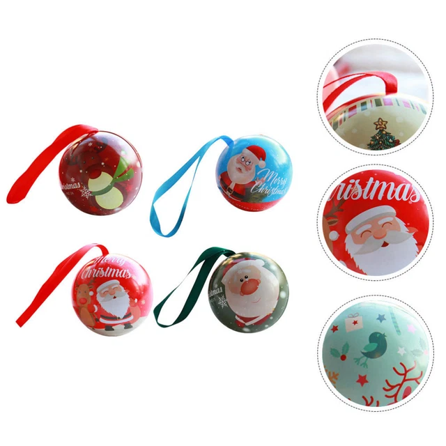 4 pz scatola dolci natalizi scatola di Natale in metallo regalo