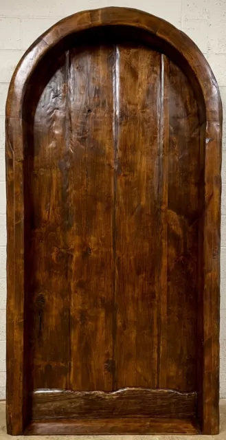 Rustic solid alder arched door IN STOCK 46 X 90 8"jamb 2" thick right hand swing