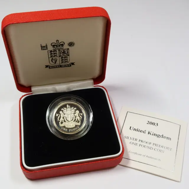 2003 UK United Kingdom - 1 Pound Silver Proof Piedfort Coin w/ Box & COA #45927Q